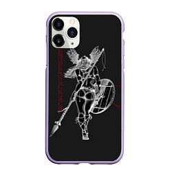 Чехол iPhone 11 Pro матовый Vikings, цвет: 3D-светло-сиреневый