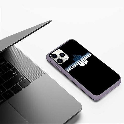 Чехол iPhone 11 Pro матовый Doctor Who / 3D-Серый – фото 3