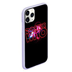 Чехол iPhone 11 Pro матовый Doctor Who, цвет: 3D-светло-сиреневый — фото 2