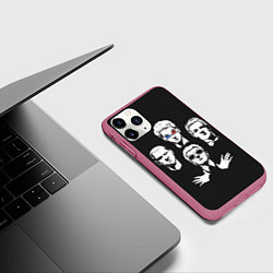 Чехол iPhone 11 Pro матовый Doctor Who, цвет: 3D-малиновый — фото 2