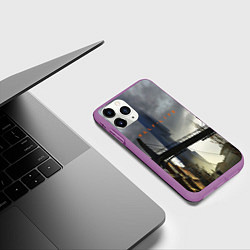 Чехол iPhone 11 Pro матовый HALF LIFE, цвет: 3D-фиолетовый — фото 2