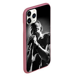 Чехол iPhone 11 Pro матовый Chester Bennington Linkin Park, цвет: 3D-малиновый — фото 2