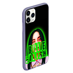 Чехол iPhone 11 Pro матовый Билли Айлиш на спине, цвет: 3D-серый — фото 2