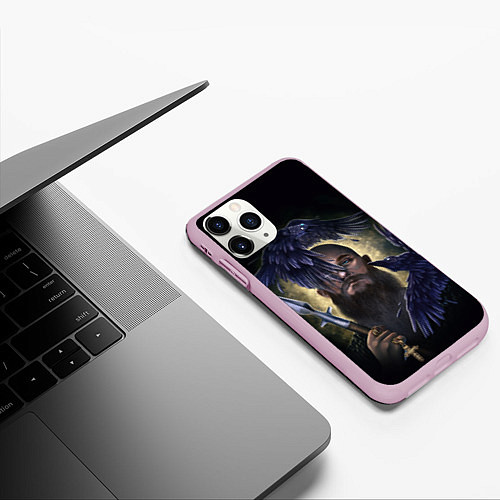 Чехол iPhone 11 Pro матовый Vikings / 3D-Розовый – фото 3