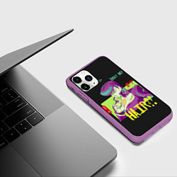 Чехол iPhone 11 Pro матовый Приключения ДжоДжо Hair?!, цвет: 3D-фиолетовый — фото 2