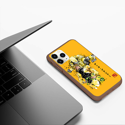 Чехол iPhone 11 Pro матовый JoJo Bizarre Adventure / 3D-Коричневый – фото 3