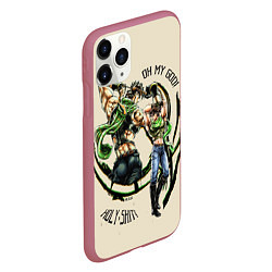 Чехол iPhone 11 Pro матовый JoJo Bizarre Adventure, цвет: 3D-малиновый — фото 2