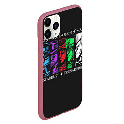 Чехол iPhone 11 Pro матовый JoJo Bizarre Adventure, цвет: 3D-малиновый — фото 2