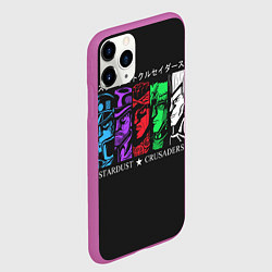 Чехол iPhone 11 Pro матовый JoJo Bizarre Adventure, цвет: 3D-фиолетовый — фото 2