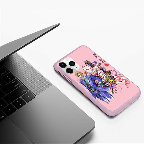 Чехол iPhone 11 Pro матовый JoJo Bizarre Adventure / 3D-Розовый – фото 3