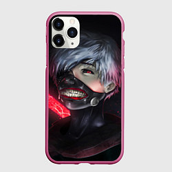 Чехол iPhone 11 Pro матовый Токийский Гуль, цвет: 3D-малиновый