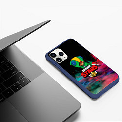 Чехол iPhone 11 Pro матовый BRAWL STARS LEON, цвет: 3D-тёмно-синий — фото 2