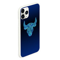 Чехол iPhone 11 Pro матовый Знаки Зодиака Телец, цвет: 3D-белый — фото 2