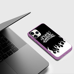Чехол iPhone 11 Pro матовый Ozzy Osbourne, цвет: 3D-фиолетовый — фото 2