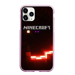 Чехол iPhone 11 Pro матовый MINECRAFT, цвет: 3D-розовый