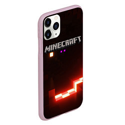 Чехол iPhone 11 Pro матовый MINECRAFT, цвет: 3D-розовый — фото 2
