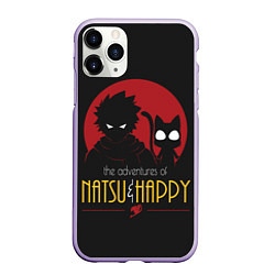 Чехол iPhone 11 Pro матовый Хвост Феи Natsu i Happy, цвет: 3D-светло-сиреневый