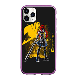 Чехол iPhone 11 Pro матовый Fairy Tail, цвет: 3D-фиолетовый