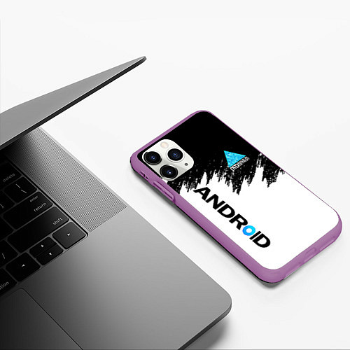 Чехол iPhone 11 Pro матовый DETROIT BECOME HUMAN / 3D-Фиолетовый – фото 3