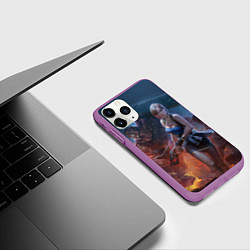 Чехол iPhone 11 Pro матовый RESIDENT EVIL 3, цвет: 3D-фиолетовый — фото 2