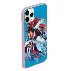Чехол iPhone 11 Pro матовый Принцесса Мононоке, цвет: 3D-розовый — фото 2