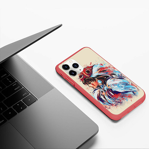 Чехол iPhone 11 Pro матовый Princess Mononoke / 3D-Красный – фото 3