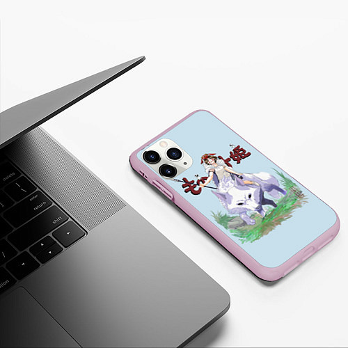 Чехол iPhone 11 Pro матовый Princess Mononoke / 3D-Розовый – фото 3