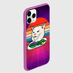 Чехол iPhone 11 Pro матовый Woman yelling at a cat, цвет: 3D-фиолетовый — фото 2