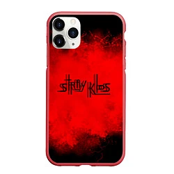 Чехол iPhone 11 Pro матовый STRAY KIDS, цвет: 3D-красный