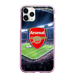 Чехол iPhone 11 Pro матовый FC Arsenal, цвет: 3D-розовый