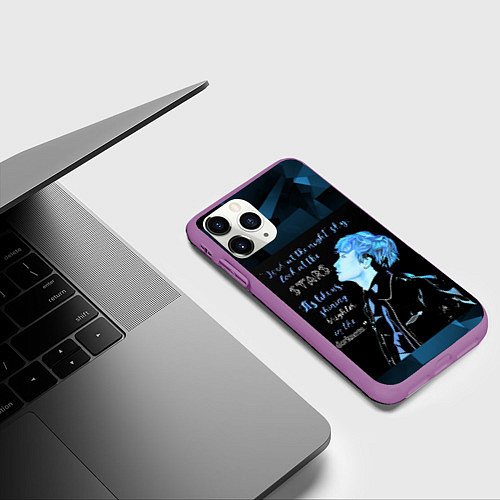 Чехол iPhone 11 Pro матовый Stray Kids / 3D-Фиолетовый – фото 3