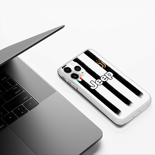 Чехол iPhone 11 Pro матовый Juventus home 20-21 / 3D-Белый – фото 3