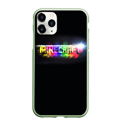 Чехол iPhone 11 Pro матовый MINECRAFT, цвет: 3D-салатовый