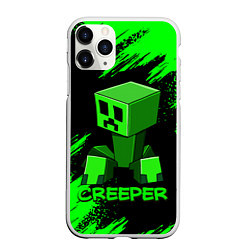 Чехол iPhone 11 Pro матовый MINECRAFT CREEPER