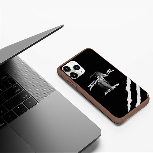 Чехол iPhone 11 Pro матовый XXXTENTACION SKINS / 3D-Коричневый – фото 3