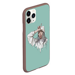 Чехол iPhone 11 Pro матовый Billie Eilish Mint Art, цвет: 3D-коричневый — фото 2