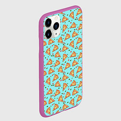 Чехол iPhone 11 Pro матовый Пицца, цвет: 3D-фиолетовый — фото 2