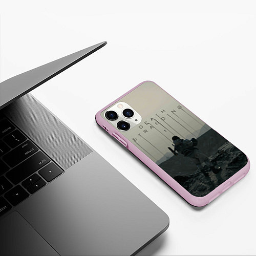 Чехол iPhone 11 Pro матовый Death stranding / 3D-Розовый – фото 3