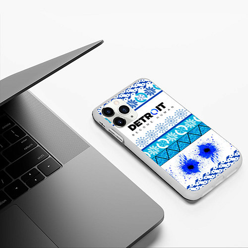 Чехол iPhone 11 Pro матовый DETROIT: НОВОГОДНИЙ / 3D-Белый – фото 3