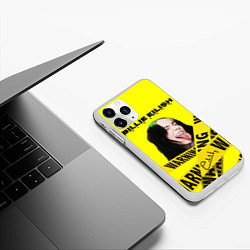 Чехол iPhone 11 Pro матовый Billie Eilish автограф, цвет: 3D-белый — фото 2