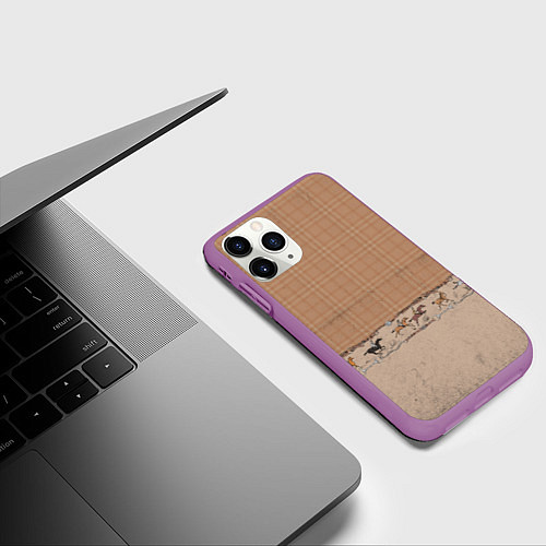Чехол iPhone 11 Pro матовый Всадники / 3D-Фиолетовый – фото 3