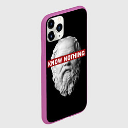 Чехол iPhone 11 Pro матовый Ничего Не Знаю, цвет: 3D-фиолетовый — фото 2