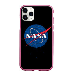 Чехол iPhone 11 Pro матовый NASA Краски, цвет: 3D-малиновый