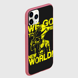 Чехол iPhone 11 Pro матовый One Piece We Go World, цвет: 3D-малиновый — фото 2