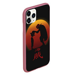 Чехол iPhone 11 Pro матовый One Piece, цвет: 3D-малиновый — фото 2