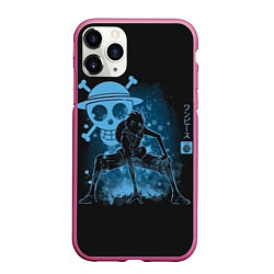 Чехол iPhone 11 Pro матовый One Piece, цвет: 3D-малиновый