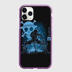 Чехол iPhone 11 Pro матовый One Piece, цвет: 3D-фиолетовый