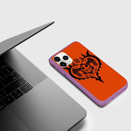 Чехол iPhone 11 Pro матовый One Piece / 3D-Фиолетовый – фото 3