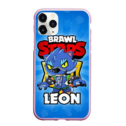 Чехол iPhone 11 Pro матовый BRAWL STARS WEREWOLF LEON, цвет: 3D-розовый