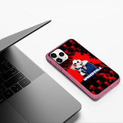 Чехол iPhone 11 Pro матовый UNDERTALE, цвет: 3D-малиновый — фото 2